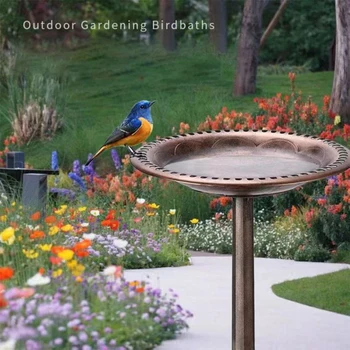 Ванны для птиц на открытом воздухе, отдельно стоящие садовые ванны для птиц, чаша для кормления, ванна, поилка Для украшения сада, двора, патио