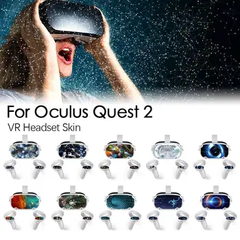 Полный набор деколей своими руками, защитный чехол, VR гарнитура, скин, наклейки на контроллер для Oculus Quest 2 Для Oculus Quest 2