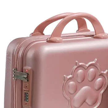 14-дюймовый маленький чемоданчик с ручкой и паролем Mini для бизнеса бежевого цвета