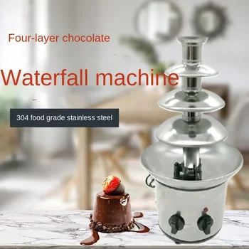 ITOP Шоколадный Фонтан, Шоколадный Водопад из нержавеющей стали, машина для плавления и согревания, 4 яруса, Коммерческое использование