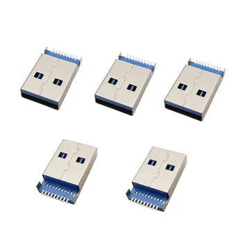 5шт SMT SMD USB 3.0 Тип A Штекер 9-контактный разъем DIY USB-порт Разъем для зарядки Розетка пайка