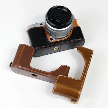 Чехол из искусственной кожи, сумка для камеры, чехол для Fuji X-A7 XA7 fujifilm XA-7, защитный держатель, корпус с отверстием для аккумулятора