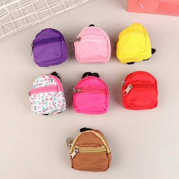 1 шт. мини-рюкзак-брелок, милый школьный рюкзак на молнии, брелок для девочек, кошелек для монет, подвеска, модная кукольная сумка, аксессуары, подарки для детей
