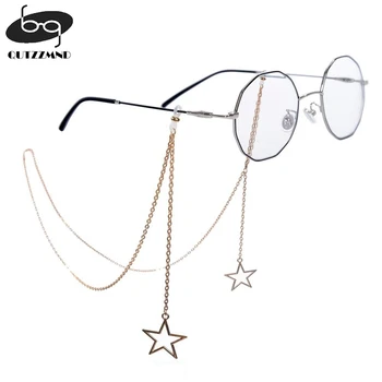 Новая модная женская цепочка для очков с полой звездой, расшитая бисером из жемчуга, солнцезащитные очки для чтения, Ремешок для очков, шейный ремешок, веревка