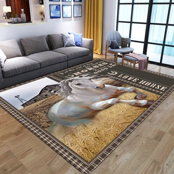 3D-ковры Vivid horse для гостиной, ковер с принтом 