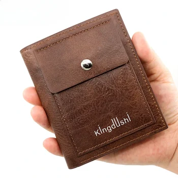 Новый мужской кошелек Модный и минималистичный деловой мужской вертикальный кошелек из искусственной кожи с застежкой Zero Wallet