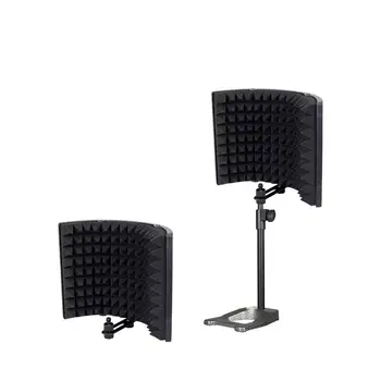 3 Панели микрофонного изоляционного щитка Регулируемая Складная панель для записи вокала Ветрозащитный экран для студии звукозаписи подкастов
