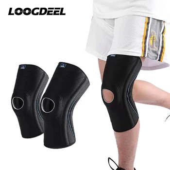 1ШТ Регулируемые наколенники для поддержки суставов Дышащий ремень-стабилизатор колена Нейлоновая обертка для защиты коленной чашечки при беге на велосипеде