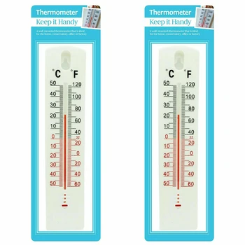 2 X Термометра, Настенный датчик температуры, Домашний Гигрометр, Термометр для помещений, бытовой термометр для улицы