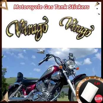 1 пара Наклеек на бензобак мотоцикла, декоративная наклейка для Yamaha Virago XV125 250 400 535 700, наклейки для украшения бака, Аксессуары