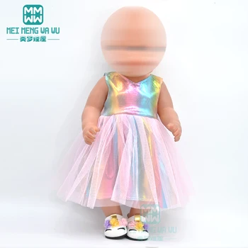 Кукольная одежда для новорожденных 43-45 см, аксессуары для кукол и американское кукольное платье с блестками, подарки для детей