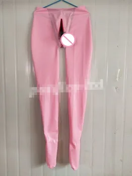 Латексные резиновые жевательные резинки Красивый сексуальный мужчина Розовые брюки Размер брюк XXS-XXL