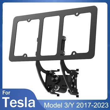 Рамка Номерного знака Tesla Для Tesla Model 3 Model Y 2017-2023 Аксессуары Противоугонные Без Клея Без Сверла Рамка Номерного знака