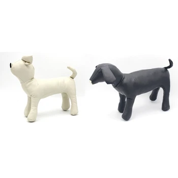 Новые 2 кожаных Манекена для собак В стоячем положении, Модели для собак, Игрушки, Манекен для показа в магазине домашних животных, Черный S & M