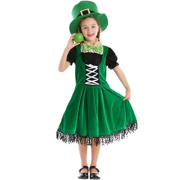 Костюмы на Хэллоуин, Национальный фестиваль Западной Европы, День Святого Патрика, детское платье ирландского гнома-лепрекона