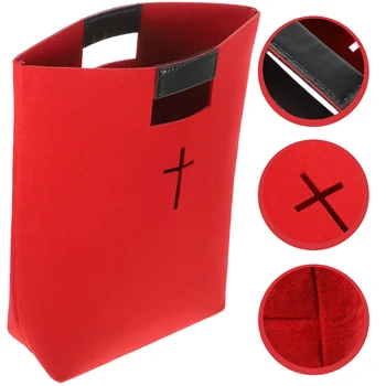 Сумка для покупок с выдолбленным Крестом, фетровая обложка для Библии, чехол для переноски, сумка для христианской церкви, Библия, портативная сумочка для изучения Библии