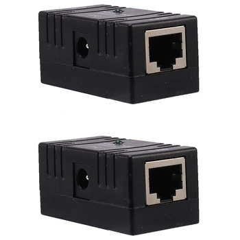2X инжектор Poe-разветвителя с пассивным питанием постоянного тока через Ethernet Rj45 10/100 Мбит / с адаптер для настенного монтажа