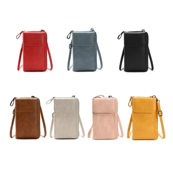 2023 Модная сумка-слинг через плечо, сумка для мобильного телефона, женская сумка на ремне, кожаный держатель для карт, противоугонный кошелек, сумка