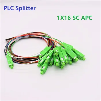 PLC Splitter 1X16 SC/APC SM 0,9 мм G657A1 ПВХ волоконно-оптический разъем длиной 1 м APC/UPC Бесплатная доставка