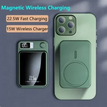 2023 Новое магнитное беспроводное зарядное устройство 22,5 Вт 10000 мАч Mini Power Bank для Samsung Huawei Источник питания для быстрой зарядки