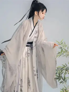 2023 китайская династия сун улучшенный ретро-костюм hanfu с перекрестным воротником в древнем стиле для мужчин и женщин с ежедневным принтом hanfu set costume s660
