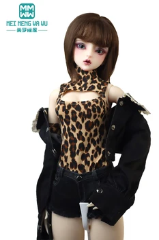 58-60 см 1/3 BJD Кукольная одежда DD SD кукла Модные комбинезоны с леопардовым принтом, куртки, джинсы подарок для девочек