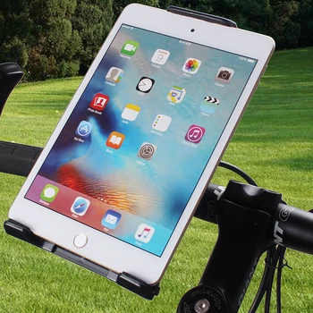 Универсальная 7-12-дюймовая велосипедная подставка для планшета, Регулируемый микрофон, Музыкальный держатель для мотоцикла, велосипеда для ipad Pro Mini, Xiaomi Tab