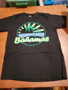 Bahamas Shirt Co МУЖСКАЯ ЧЕРНАЯ футболка с графическим логотипом Bahamas EUC. B34