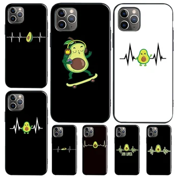 Чехол Avocado Heartbeat для iPhone 13 12 mini 11 14 Pro Max XR X XS Max 6S 7 8 Plus SE 2020 Cover Funda