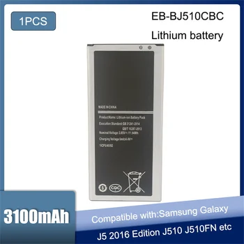 Оригинальный Аккумулятор EB-BJ510CBC EB-BJ510CBE 3100mAh Для Samsung Galaxy J5 2016 Edition J5 2016 J510 J510FN J510F j5108 j5109
