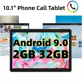 НОВЫЙ 10,1-дюймовый Планшет Для телефонных звонков Android 9.0 2 ГБ 32 ГБ Четырехъядерный Двухкамерный Bluetooth-Совместимый Планшетный ПК с поддержкой Bluetooth