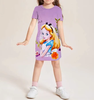 Платье Алисы в Стране Чудес, платье для девочек, детское праздничное платье для косплея от 1 до 10 лет, костюм принцессы на день рождения для малышей 2023 г.