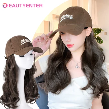 Шляпа-парик one female fashion 2023 новая осенняя бейсболка с длинными вьющимися волосами онлайн-знаменитости lazy wig hat