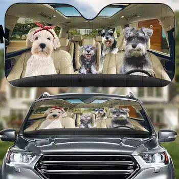 Солнцезащитный козырек для автомобиля шнауцера, козырек для автомобиля собаки, украшение автомобиля для собаки шнауцера, подарки любителю собак, подарок для него