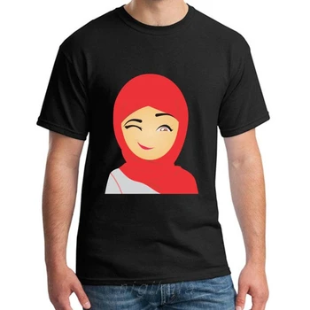 Футболка арабской леди с забавным высококачественным принтом, повседневная мужская футболка из 100% хлопка.
