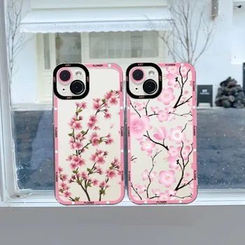 Прозрачный чехол для телефона Cherry Blossoms для Iphone 13 Pro Max 12 Mini 14 11, мягкие задние крышки из ТПУ Angel Eye