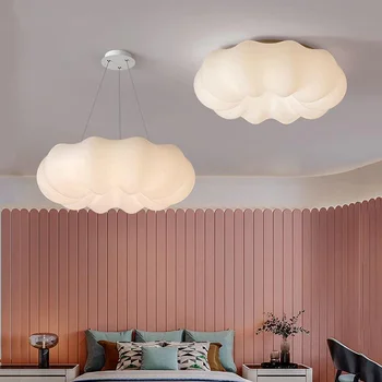 Современные Простые потолочные светильники Led Cloud в столовой, детской спальне, Креативная белая люстра, лампы для домашнего декора, осветительные приборы