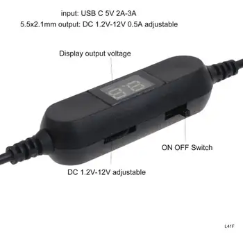 USB C от 5 В до 1 В, 3 В, 4,5 В, 6 В, 9 В, 12 В, Регулируемое выходное напряжение, кабель повышающего понижающего преобразователя, шнур для игрушечных часов и многое другое