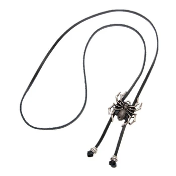 Креативная 3D пряжка с пауками, галстук-Боло, Панк-ожерелье, Ковбойская рубашка в западном стиле, галстук DXAA