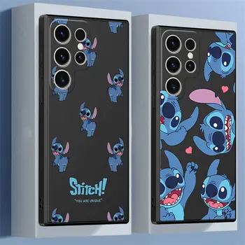 Чехол Disney Stitch для Samsung Galaxy S10 S8 S7 S9 S23 S21 Ultra 5G S10e S20 FE S22 Plus S21Ultra S22 + Черный Мягкий Бронированный Чехол