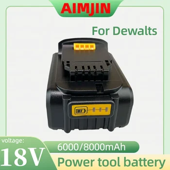 Для DeWalt 18V 6000mAh Аккумуляторная Батарея Электроинструмента со Светодиодной Литий-ионной Заменой DCB205 DCB204-2 20V DCB206
