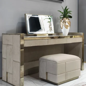 Итальянский легкий экстравагантный комод для спальни, современный простой высококачественный столик для макияжа, мраморная мебель