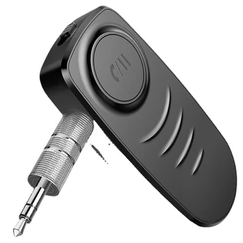 Bluetooth-приемник J19 с AUX, автомобильный беспроводной аудиоадаптер, работает от аккумулятора, двойное подключение для автомобиля и мобильного, Bluetooth Audi