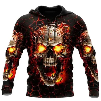 Толстовки moletom com capuz masculino 3d impressão horror crânio уличная одежда harajuku пуловер в стиле хип-хоп jaqueta
