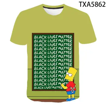 Летняя футболка с коротким рукавом и принтом унисекс, черная, с 3D принтом Lives Matter BLM, мужская, женская, детская, модная уличная одежда для мальчиков и девочек, детская