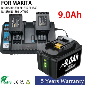 для Makita Литий-ионный аккумулятор 18V 9000mAh, для Дрели Makita Tools BL1850b BL1860 BL1860 BL1830 BL1815 BL1840 LXT400