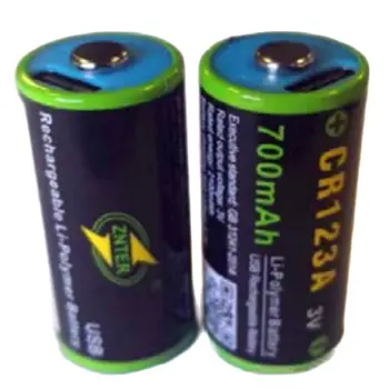 12 шт./лот ZNTER 700 мАч CR123A аккумуляторная батарея 3,0 В литиевая батарея камера инструмент USB батарея type-C интерфейс