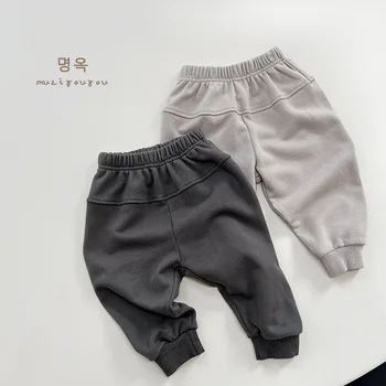 Весенне-осенние новые детские брюки для спорта и отдыха для мальчиков и девочек, корейская версия свободных наружных брюк для малышей