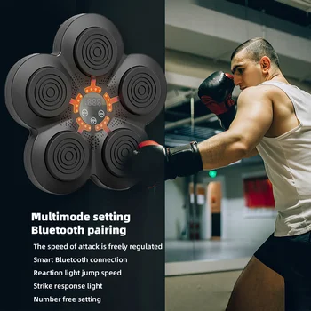 Подключение Bluetooth Настенное крепление Оборудование для бокса для тренировок по боксу Умная музыкальная боксерская машина USB-зарядное оборудование для бокса