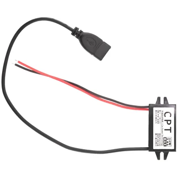Автомобильный преобразователь напряжения постоянного тока 12 В-5 В 3A с одним разъемом USB-адаптера для зарядки телефона Автомобильная аудиосистема